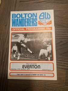 Postponed Bolton Wanderers V Everton  27/01/1979 Rare League Programme Mint Cond for sale on Ebay
