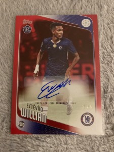 25/26 Topps FLAGSHIP - Red Foil ESTEVAO AUTO Rookie Card RC /5 - Chelsea, Brazil for sale on Ebay
