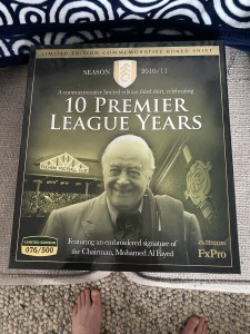 FULHAM FC SEASON 2010/11 LIMITED EDITION SHIRT CELEBRATES 10 PREMIERSHIP YEARS for sale on Ebay