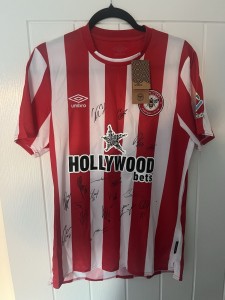 Brentford Fc full team signed home shirt 2022-2023 for sale on Ebay