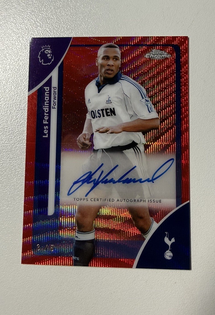 Topps Chrome Premier League 2026 - Les Ferdinand AUTOGRAPH 3/5 - Tottenham for sale on Ebay