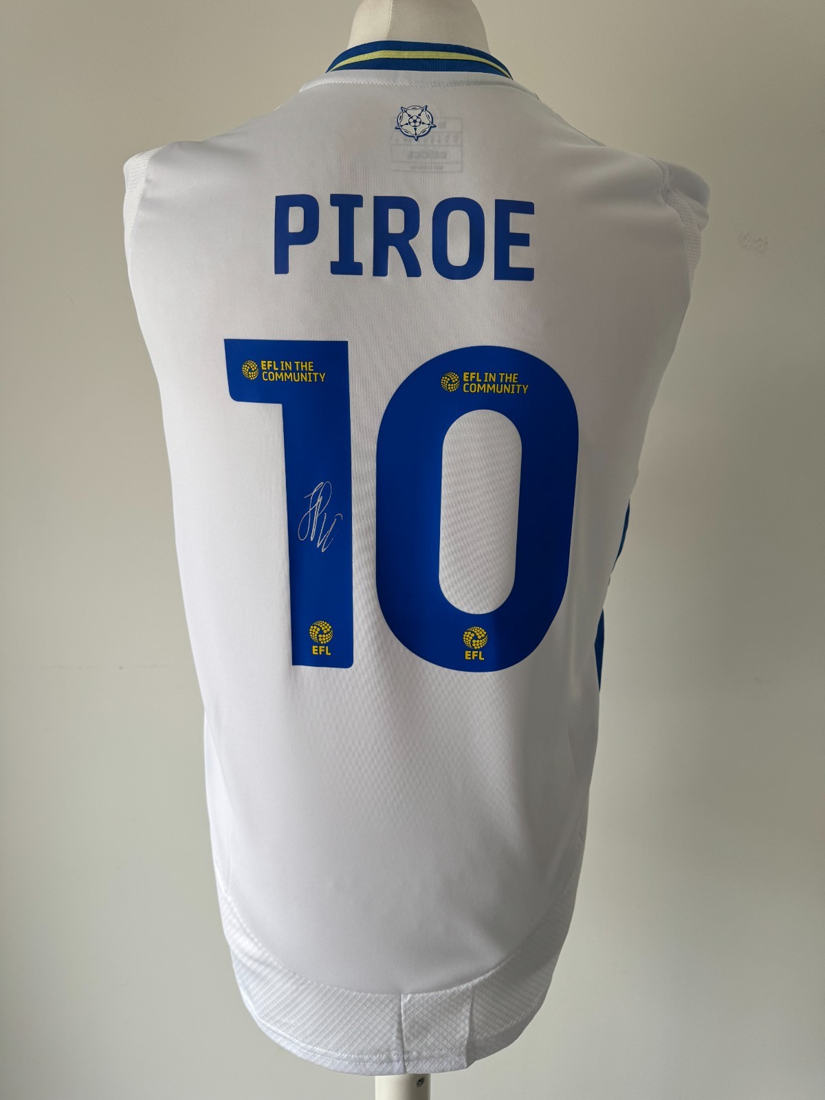 Signed JOEL PIROE - Leeds United Promotion Champions -PROOF/COA - Swansea City for sale on Ebay