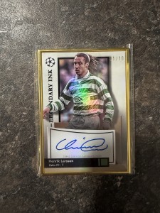 Henrik Larsson Topps Museum 2025 Legendary Ink Auto GOLD FRAME 01/10 Celtic for sale on Ebay