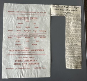 Rare Single Sheet programme Sheffield United V Wolves  29/1/1947 FA CUP for sale on Ebay