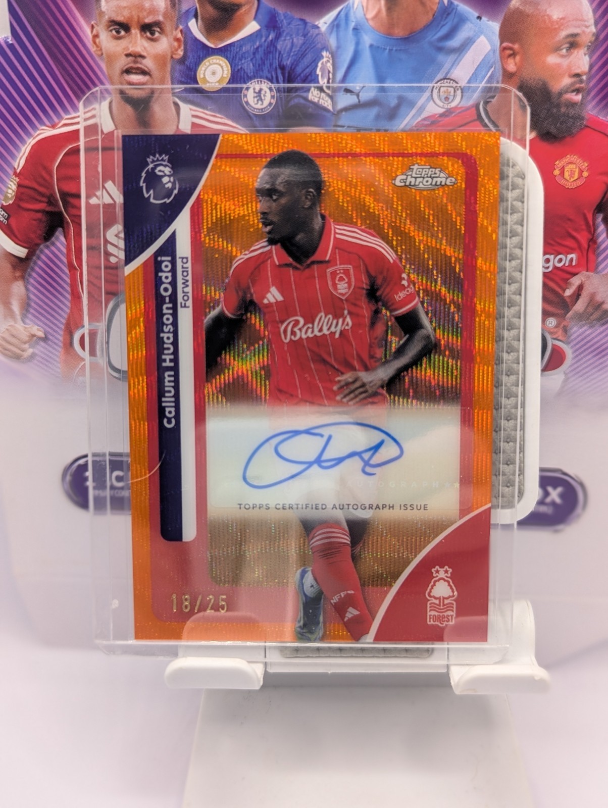 CALLUM HUDSON ODOI AUTO /25 FOREST TOPPS CHROME PREMIER LEAGUE 2026 TRADING CARD for sale on Ebay