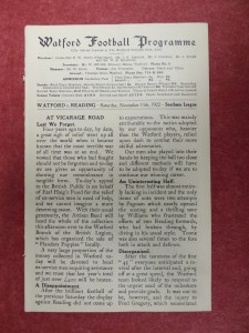 WATFORD v READING | 1922/1923 | SL LEAGUE RESERVES | 11 NOV 1922 | UK FREEPOST for sale on Ebay