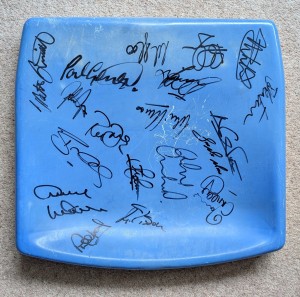 Everton FC Goodison Park Old Seat Signed 2000-2001 squad (extremely rare) for sale on Ebay