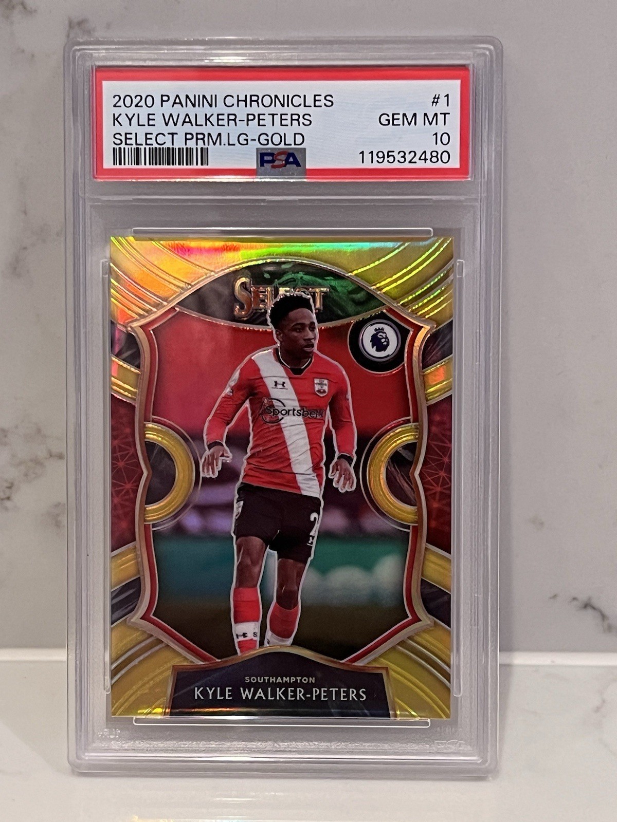 KYLE WALKER-PETERS SOUTHAMPTON 2020 PANINI CHRONICLES SELECT GOLD /10 PSA 10 for sale on Ebay