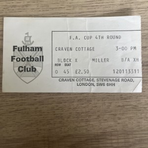 Fulham v Manchester United Ticket 31/1/1979 for sale on Ebay