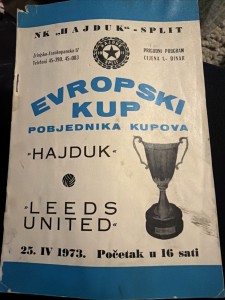 European Cup 1973 Leeds United V Hadjuk for sale on Ebay
