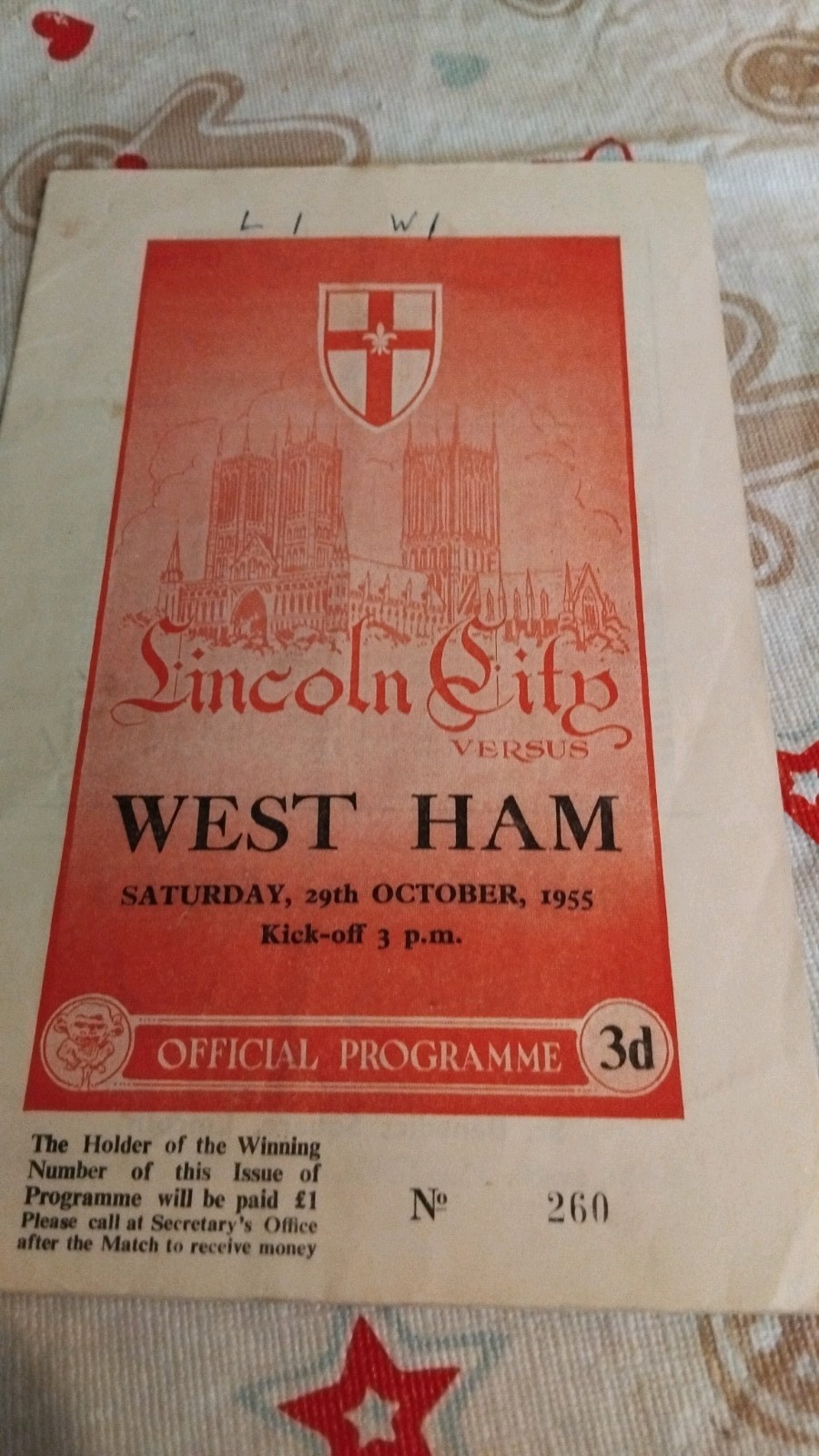1955 Lincoln City V West Ham Programme VGC Division 2 for sale on Ebay