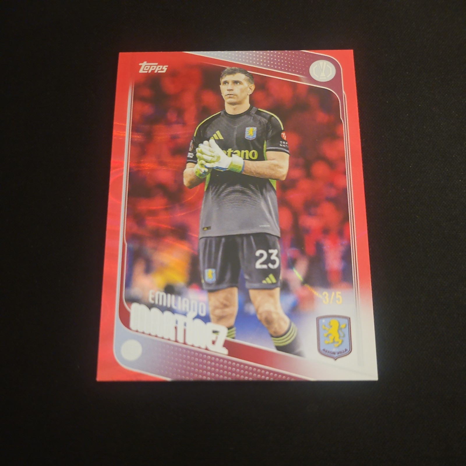 Topps UCC Flagship 2025-26 Emiliano Martinez 3/5 Red Refractor Aston Villa  for sale on Ebay