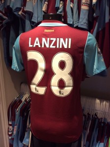 West Ham - Manuel Lanzini Match Worn Shirt Home Boleyn v Chelsea 24/10/15 + COA for sale on Ebay
