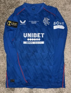Rangers 24/25 Matchworn Premier Sports Cup Final Shirt - Sterling 21 - Signed for sale on Ebay