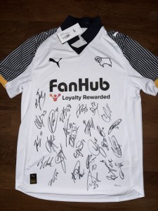 SIGNED OFFICIAL DERBY COUNTY SHIRT 25/26 RAMS DCFC PROOF  for sale on Ebay
