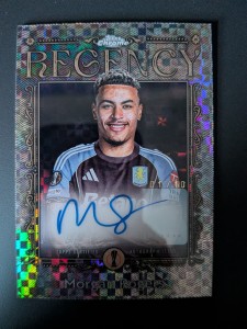 Morgan Rogers Aston Villa Topps Regency Chrome Autograph Card Numbered 01/10 for sale on Ebay
