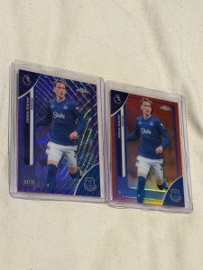 James Garner Topps Chrome Everton Job Lot /75 & 1/5 – Bookend – Rare Parallels for sale on Ebay