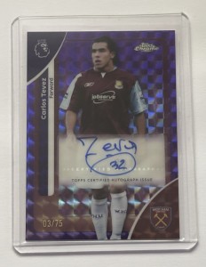 2026 Topps Chrome Premier League - Carlos Tevez /75 Auto - West Ham for sale on Ebay