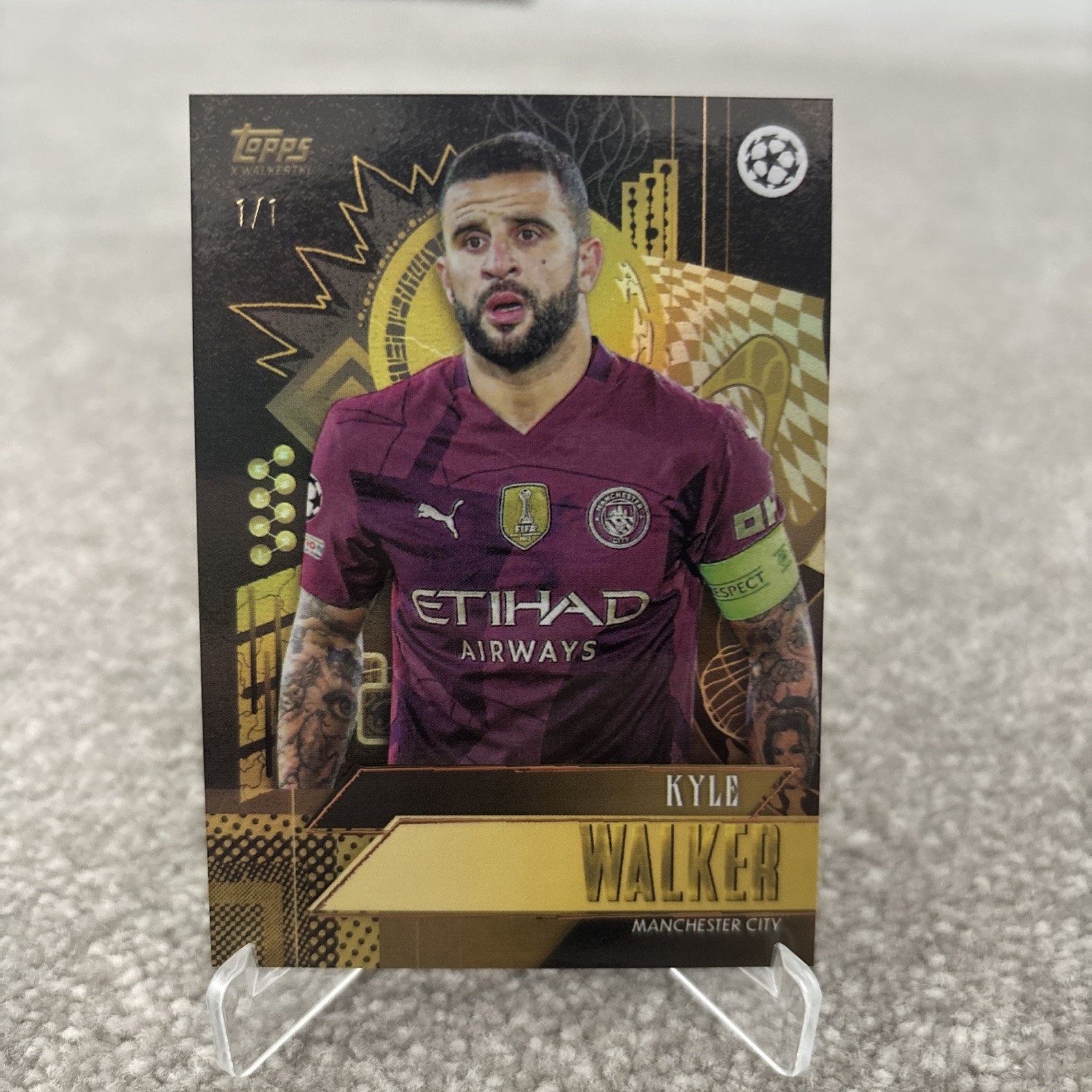 Topps Gold UCC 24/25 Kyle Walker 1/1 Manchester City for sale on Ebay