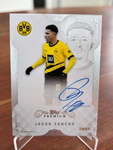 2023-24 Topps BVB Premium Dortmund Aston Villa Jadon Sancho On Card Auto /69 for sale on Ebay