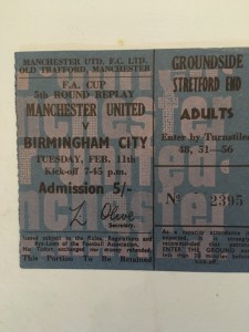 Man United V Birmingham City F.A.CUP 1969 ticket for sale on Ebay