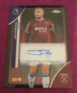Topps Chrome Premier League 2026 Jarrod Bowen Auto /10 Black Refractor West Ham  for sale on Ebay