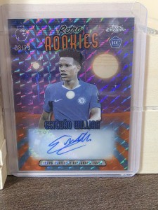 Topps Premier League 2025/2026 Estevao Chelsea Retro Rookie Card Auto 8/25 for sale on Ebay