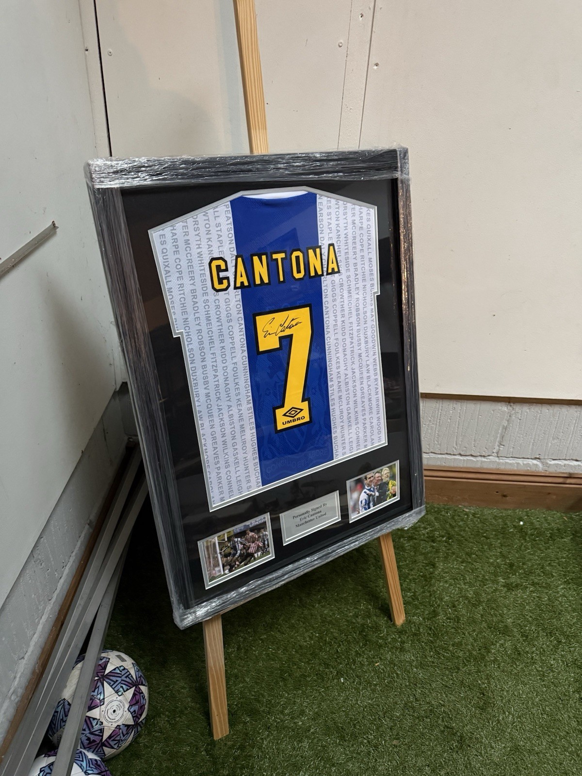 Framed Signed Eric Cantona Shirt With COA for sale on Ebay