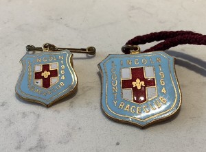 Superb Matching Pair Of 1964 Lincoln county Racecourse Badges. Closed That Year for sale on Ebay
