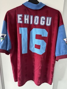Match Worn/Prepped Ugo Ehiogu Aston Villa Shirt 1995/96 for sale on Ebay