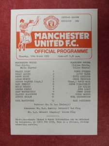 MANCHESTER UTD v BLACKBURN R | 1984/1985 | RESERVES | 12 MAR 1985 | UK FREEPOST for sale on Ebay