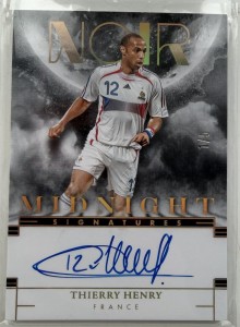 Thierry Henry France Arsenal Auto On Card 1/5 first print Panini Noir Midnights  for sale on Ebay