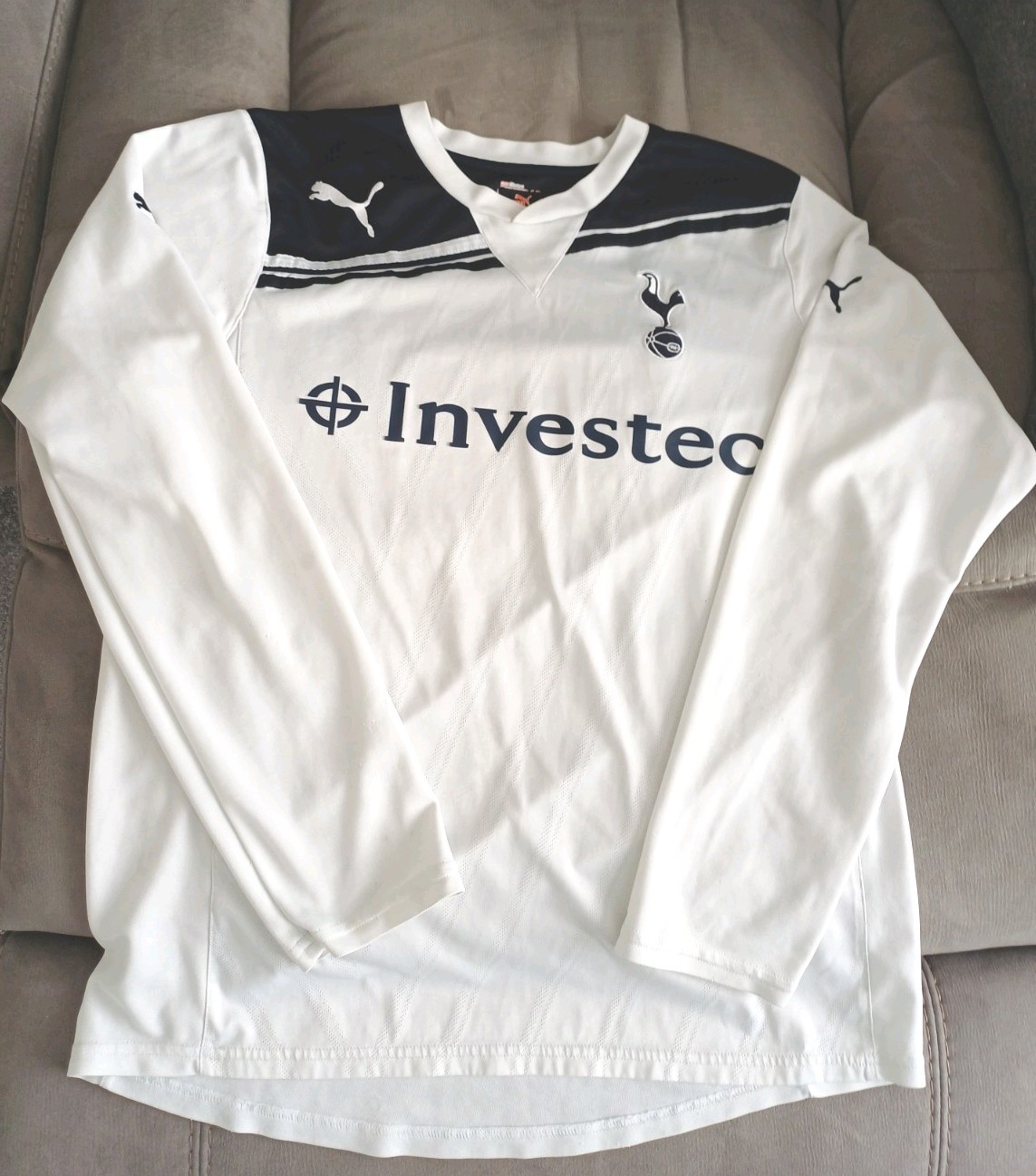 Tottenham Spurs Shirt Authentic Puma Large RARE Long Sleeve o for sale on Ebay