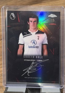 Gareth Bale Zero Hours On Card Autograph 1/5 First Print, Topps Chrome Tottenham for sale on Ebay