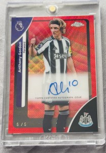 Anthony Gordon Topps Chrome Premier League 2025/2026 Newcastle United 5/5 Auto for sale on Ebay