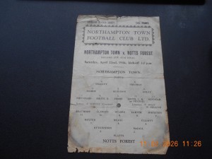 NORTHAMPTON TOWN v NOTTINGHAM FOREST   MIDLAND CUP  SEMI-FINAL  22/4/1944 for sale on Ebay