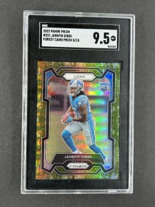 Jahmyr Gibbs Forest Camo Prizm 5/15 SGC 9.5+ POP 1 for sale on Ebay