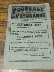 1919/1920 Liverpool V Burnley / Blackburn Reserves    Football Programme for sale on Ebay