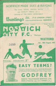 NORWICH CITY v Watford 1947/1948 - Football Programme for sale on Ebay