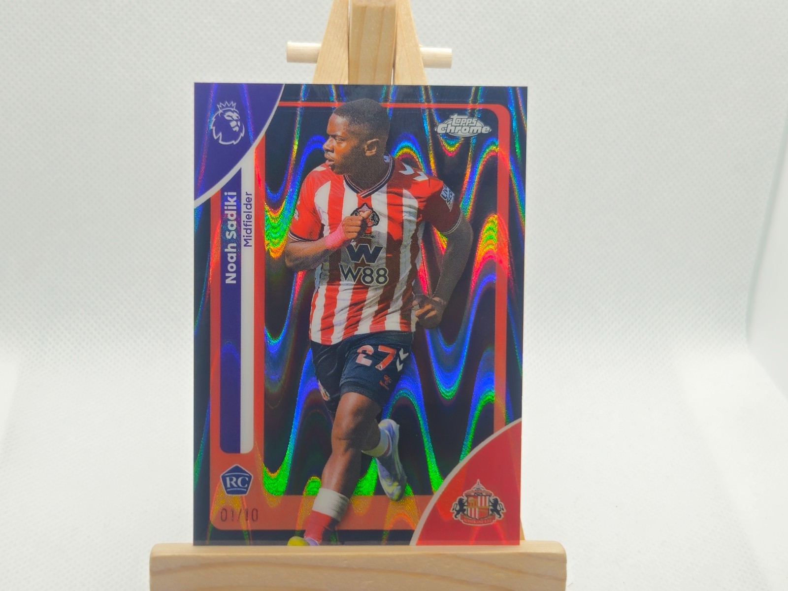 Noah Sadiki Black RC Raywave 1/10 Topps Chrome Sunderland for sale on Ebay