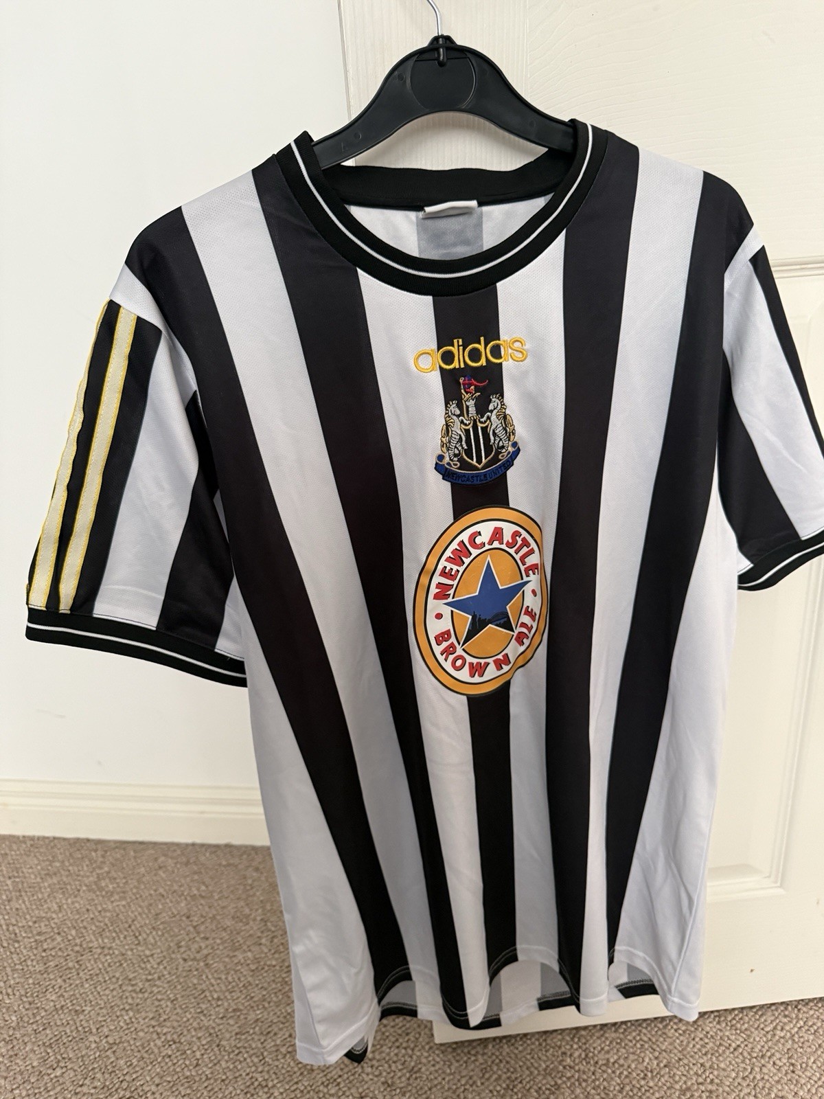 Retro Newcastle United Shirt 96/97 Asprilla - Large for sale on Ebay