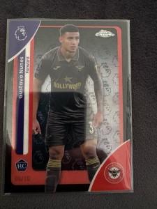 Gustavo Nunes /10 Topps Chrome Logofractor Premier League RC SSP Brentford for sale on Ebay
