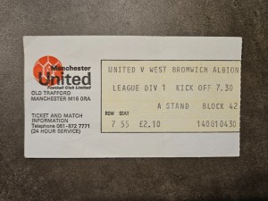RARE TICKET: Manchester Man United - West Bromwich Albion 1979/1980 for sale on Ebay