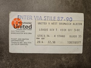 RARE TICKET: Manchester Man United - West Bromwich Albion 1980/1981 for sale on Ebay