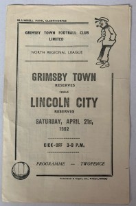 Grimsby Town Reserves v Lincoln City Reserves 21st April 1962 for sale on Ebay