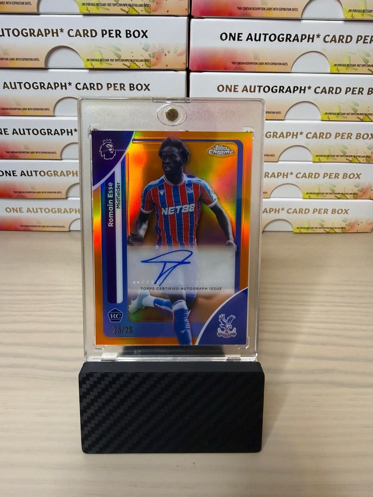 Topps Chrome Premier League - Romain Esse RC 25/25 True Orange - Crystal Palace for sale on Ebay