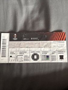real sociedad v manchester united ticket europa league 2022/23 for sale on Ebay
