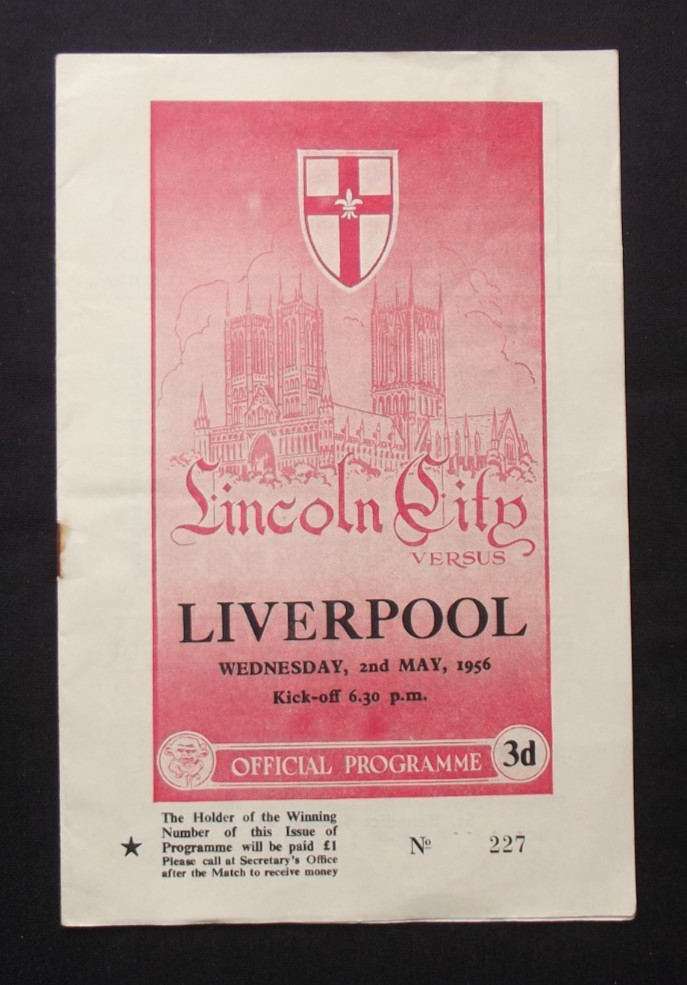 Vintage Football Programme: Lincoln City v Liverpool, Division 2, May 2, 1956 for sale on Ebay