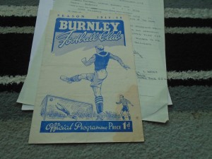 BURNLEY RESERVES V HUDDERSFIELD TOWN RESERVES 1948-9 for sale on Ebay