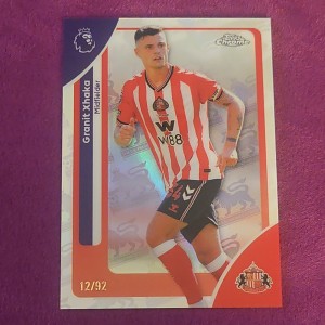 Topps Chrome Premier League 2026 Granit Xhaka 12/92 Logo Fractor Sunderland  for sale on Ebay